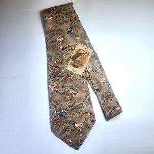 Tommy Bahama Men's Necktie Silk Handmade Havana Smoker Cigar New with Tags